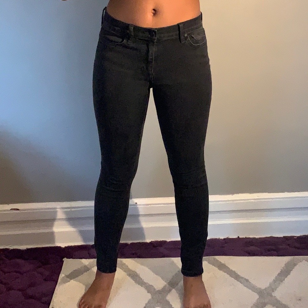 Tommy Hilfiger black mid-rise skinny jeans